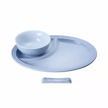 Le Creuset Tableware Baby Starter Coastal Heat Cold Microwave Oven Baby First Gift Японский детский набор, Набор, Синий, Устойчивый, Устойчивый, Безопасный,