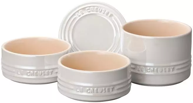 Le Creuset термостойкий контейнер для укладки банок для рома, белый глянец, термостойкий, морозостойкий, подходит для микроволновой печи, свадебный подарок на годовщину