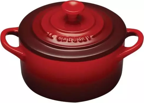 Le Creuset термостойкий контейнер Mini Cocotte Cherry Red термостойкий морозостойкий подходит для использования в микроволновой печи японский [Авторизованный продукт]