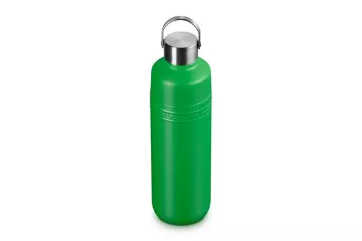Le Creuset Water Large Bamboo Stainless Vacuum Wide Easy to Easy to On the Convenient to Carry Bottle, Bottle, Capacity, 1000ml, Green, Steel,