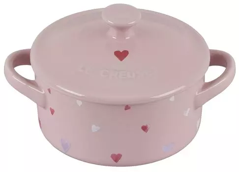Le Cruzemini Cocothart шифон розовый термостойкий охлаждающий поддержка микроволновой печи Официальный японский продукт
