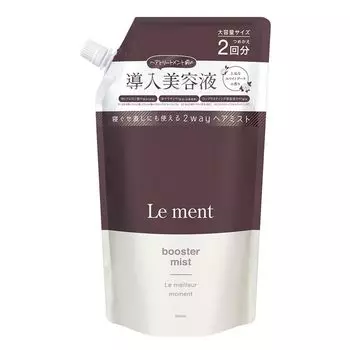 Le ment Booster Mist Большая емкость, сменный блок 2 раза, аромат белого букета, сыворотка для волос [без силикона], не требует смывания