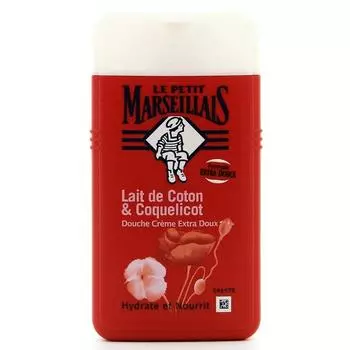 Le Petit Marseillais - Нежный крем для душа - Хлопковое молоко и мак -