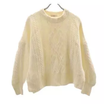 LE PHIL wool Long sleeve Fisherman knit 1 White system Women Used