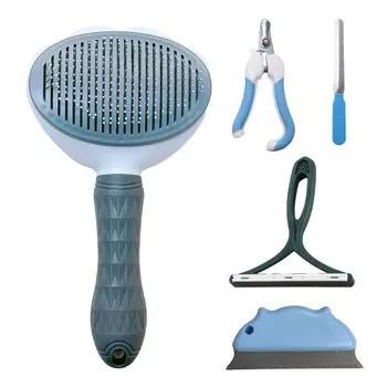 Le pumo Pet Brush Cat Brush Dog Brush Carpet Cleaner Nail Clipper Nail Removal Brush Cat Tower Short Hair Long Hair Shedding Massage Brush серый