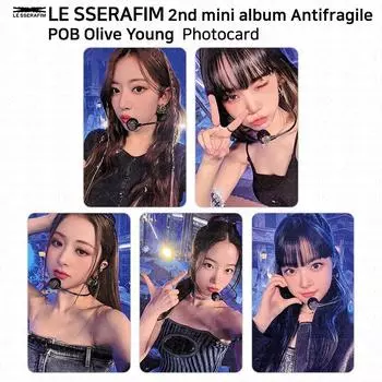 Le Sserafim 2nd Mini Album Antifragile M2 Olive Young POB Официальная фотокарточка