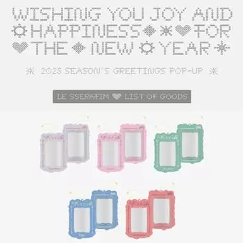 LE SSERAFIM Держатель для фотокарточек из ПВХ с надписью «Поздравления с праздником 2025 года» CHAEWON