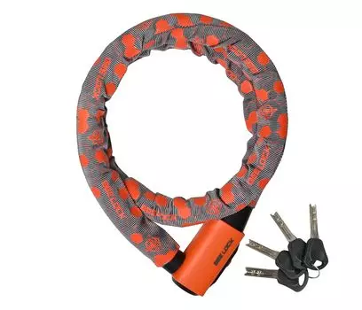 LEAD BEE LOCK Bike Link 6mm Lock, Lock, 1200mm, Diameter, LW-017A оранжевый