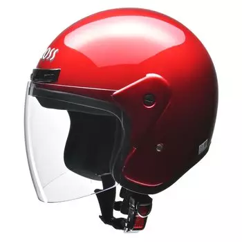 LEAD CROSS Jet Helmet Candy Red FREE Circumference CR-720 (Голова 57см~60см)
