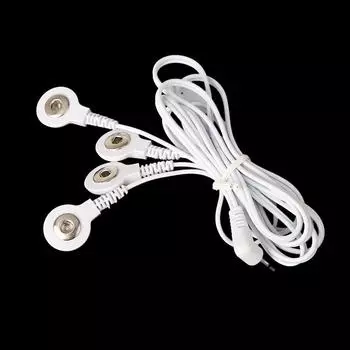 Lead Wires Massager Cables Digital Therapy 2.5mm Plug TENS Electrode Wire белый