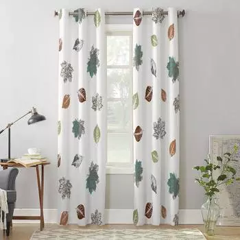 Leaf Abstract Deciduous Curtains for Bedroom Living Room Window Curtain Treatments Blinds Kitchen Home Decor Drapes 135W x 60H(cm) x1