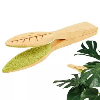 Leaf Cleaning Tongs for Plants Plant Dust Removal Cleaning Brush Leaf-Shaped Cleaning Supplies Plant Leaf Lint Cleaner Leaf