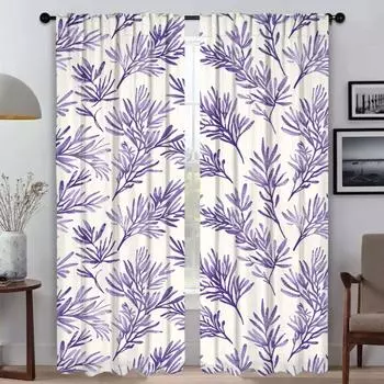 Leaf Home Interior Curtains for Camera Blackout Curtain for Room 2 Panel Partition Shades Halloween Decoration Living Kitchen W60xH90cmx2pcs-CL