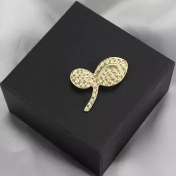 Leaf Pin Alloy Electroplated Placer Gold Minagawa Akira Clothing Series Flower Brooch