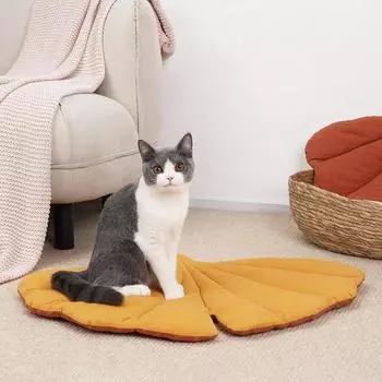 Leaf Shape Cat Bed Mats Soft Warm Dog Bed Puppy Sleepping Pad Kitten Inddor Mattress Cushion Machine Washable Pets Accessories