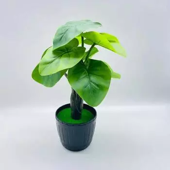 Leaf Simulation Taro Monstera Deliciosa Artificial Plant Bonsai Decor Indoor Green Plant