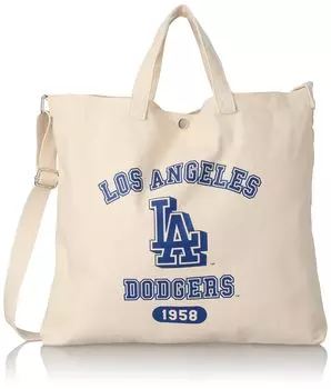 League Shoulder Bag Canvas 2WAY Shoulder LA Ivory [Major Baseball]