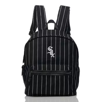 League Striped Backpack White Sox Black Width 31cm Height 41cm Depth 22cm [Major Baseball] WS-MBBK175