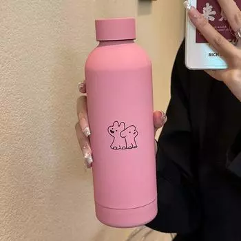 Leak Proof 500ml Insulated Bottle Small Mouth Coffee Thermos Mug Outdoor Sports Style A