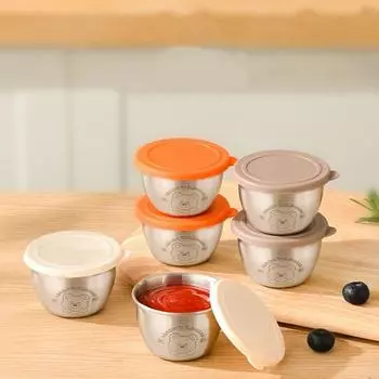 Leak-proof Salad Dressing Container Sealed Condiment Containers Dining Out оранжевый