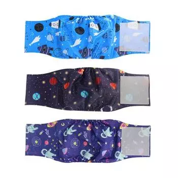 Leakproof Dog Physiological Pant Washable Dog Underwear Pant Dog Cloth Nappies Cleaning XS-pattern random