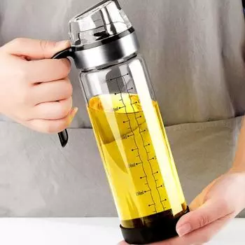 Leakproof Glass Olive 550ml/650ml Oil Bottle Non-Drip Spout Flip Cap Sauce Dispenser Kitchen Seasoning Jar Cooking Tools