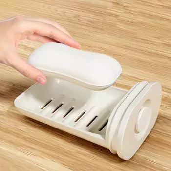 Leakproof Travel Soap Case - Portable Bar Soap Holder With Lid, Travel Soap Dish With Draining Layer For Bathroom, Shower, Gym