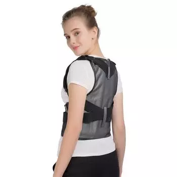 LEAMAI Надувной корректор осанки, поддерживающий пояс для спины, бандаж для спины, избавляющий от давления на Youth M(10-12) серый