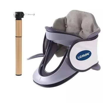 LEAMAI надувной медицинский шейный тяговый аппарат для дома корректирующий позвоночный инструмент для облегчения боли в шее и верхней части спины портативный белый