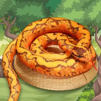 Leap Raupe Snake Plush Snake Snake 90cm Toy, Toy, Figurine, Orange, Black-Orange,