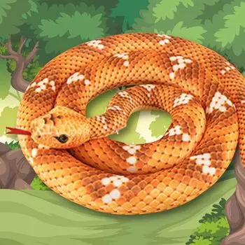 Leap Raupe Snake Plush Snake Snake Brown and 90cm Toy, Toy, Figurine, White,