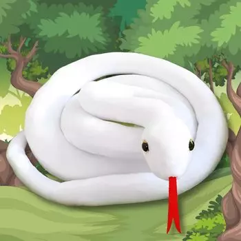 Leap Raupe Your White Snake Plush Thick Body 120cm [Increase Fortune] Snake, Toy, Large, White, Ver.