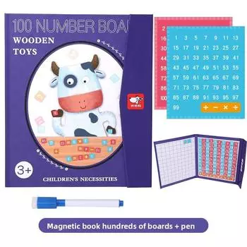 Learning Magnetic Number Board Kids Educational Math Toy Home Classroom Gift