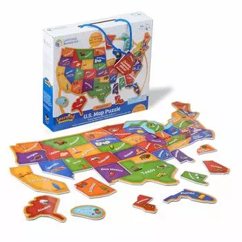 Learning Resources Magnetic American Map Puzzle 44 Piece