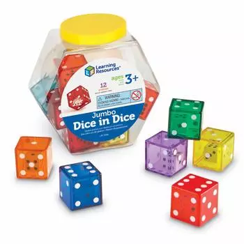 Learning Resources Математическая игрушка кубик в кубике Jumbo Size 12 Pieces LER7699 Подлинный продукт