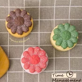 Learning Timer Pudding Kitchen Timer Kawaii Wind-Up Clock Manual Mechanical Timer Study оранжевый