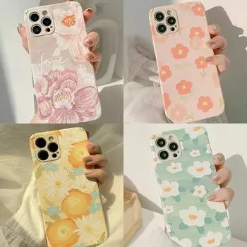 Learther силиконовый мягкий цветок милый цветок 3d Ins лотос чехол для телефона для Iphone 13 Pro Max 11 12 Promax Mini X Xr Xsmax 7 8 Plus For iphone 12 mini