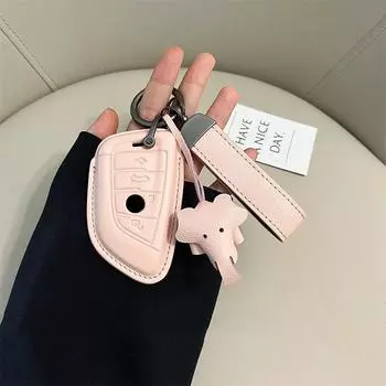 Кожаный чехол для автомобильного ключа, чехол-брелок для BMW 1 3 5 7 X1 X3 X5 F30 F32 F34 F31 F20 F21 F07 F10 Series G01 G20 X4 G02 F15 F16 M3 M4