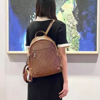 Leather Backpack, Women s Leather Bag, Fashionable Large-capacity Backpack, Crossbody Bag 28*14*32cm чёрный