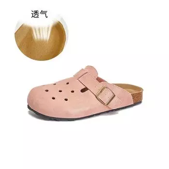 Leather bag head slippers women s 2025 summer new fashion flat bottom half mop casual versatile sandals wear women s shoes tide 35