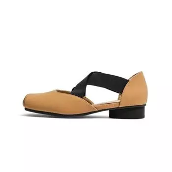 Leather ballet shoes wear retro hollow single shoes women s low-heeled shallow mouth Mary Jane shoes 35