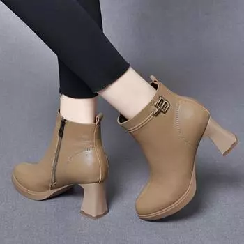 Leather Boots Fashion Boots Cotton Boots 34 чёрный