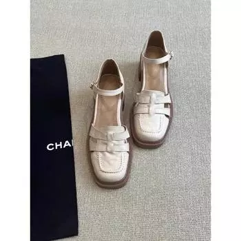 Leather breathable hollow bag head sandals women s summer new comfortable soft-soled high-heeled sandals 35