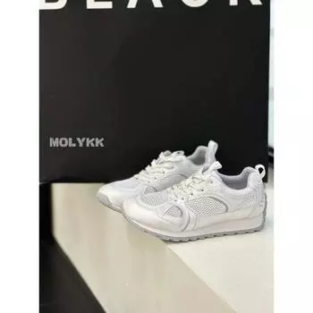 Leather breathable soft sole women s summer new versatile non-slip lace-up casual sports shoes 35 белый