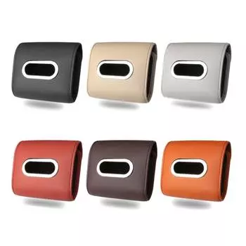 Leather Car Backseat Headrest Hangings Tissue Holder Case Mount, ConvenientCar Tissue Paper Holder Car Styling оранжевый