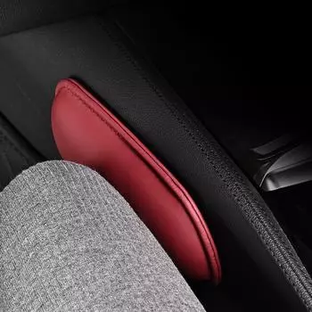 Leather Car Leg Cushion Universal Self-adhesive Knee Foot Anti-collision Pad on Door Elbow Support Pad Auto Interior Accessories красный