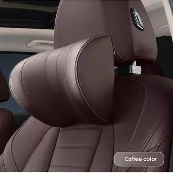 Leather Car Seat Headrest Cushion Multi-Function Memory Foam Car Neck Pillow Adjustable Car Headrest Pillow Auto Accessories чёрный
