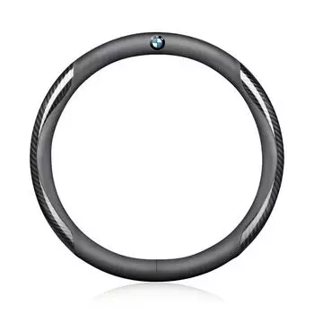 Leather Carbon Fiber Car Steering Wheel Cover Car Accessories For BMW E61 E81 E87 1 2 3 4 5 6 7 Series X1 X3 X4 X5 X6 X7 F20 E90