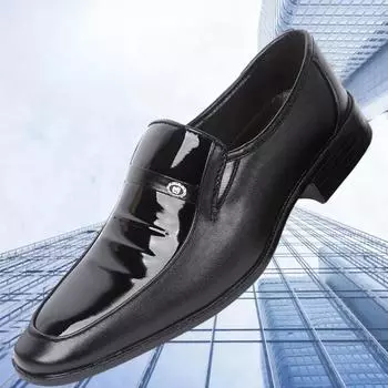 Leather Casual Black Pointed Toe Men s Formal Shoes 2024 Trend Gentleman Cheap Clearance Legitimate Business 39 Social Shoe Male 38