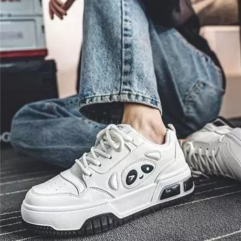 Leather casual board shoes personalized trend men s niche shoes outdoor travel sports student shoes 39